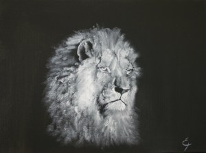 Le lion - Huile sur toile – 40 x 30 cm – 2009